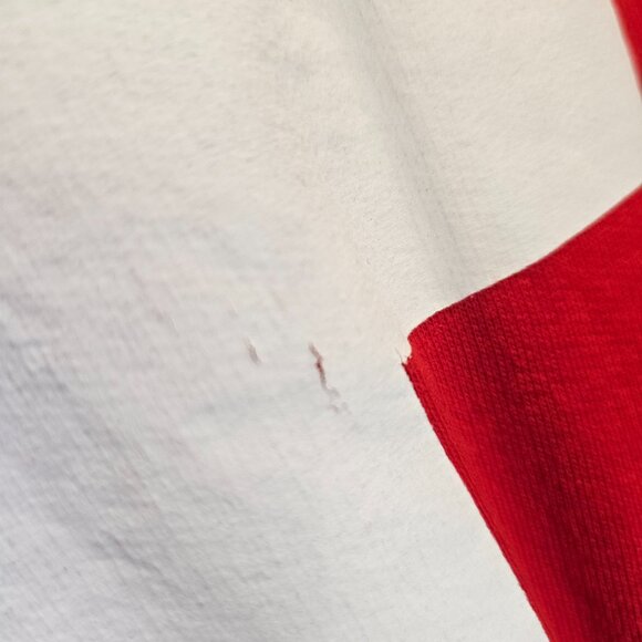 Red (White Cross) Non-Zip Hoodie w/Tunnel Pocket - Picture 4 of 4